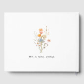 Dainty Floral Wildblume Wedding Gästebuch (Rückseite)