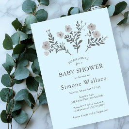 Dainty Florals Elegant Chic CUSTOM BABY SHOWER Einladung