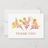 Dainty Florals Elegante Minimalistische Custom Dankeskarte (Vorderseite)