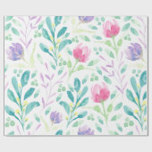 Dainty Florals in Watercolor Geschenkpapier (Flach)