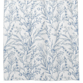 Dainty French Toile Blumenmuster Duschvorhang