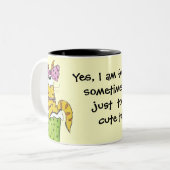 Dainty Garbage Kitty Zweifarbige Tasse (Vorderseite Links)