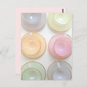 Dainty Girly Pastel Tea Cup-Karte Postkarte (Vorne/Hinten)