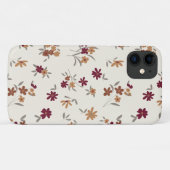 Dainty Gold Maroon Floral Pattern Case-Mate iPhone Hülle (Rückseite (Horizontal))