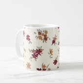 Dainty Gold Maroon Floral Pattern Kaffeetasse (Vorderseite Links)