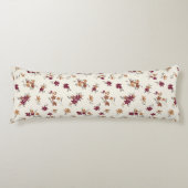 Dainty Gold Maroon Floral Pattern Seitenschläferkissen (Vorderseite)