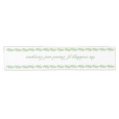 Dainty Green Border Wedding Kurzer Tischläufer (Horizontal)