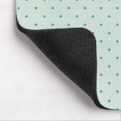 Dainty Green Polka Dots Pattern auf leichtere grün Mousepad (Ecke)