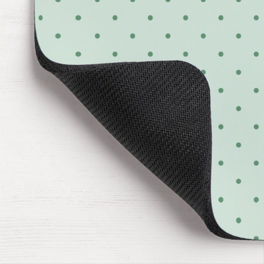Dainty Green Polka Dots Pattern auf leichtere grün Mousepad (Ecke)