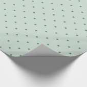 Dainty Green Polka Dots Pattern Geschenk Geschenkpapier (Ecke)