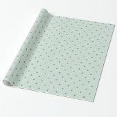 Dainty Green Polka Dots Pattern Geschenk Geschenkpapier (Ungerollt)