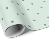 Dainty Green Polka Dots Pattern Geschenk Geschenkpapier (Rolleneckpunkt)