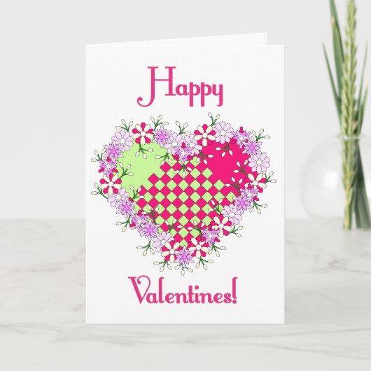 Dainty Happy Valentines! Feiertagskarte (Vorderseite)