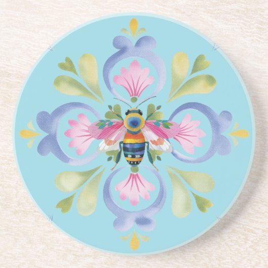 Dainty Honey Bee Unique Accent Getränkeuntersetzer (Vorne)