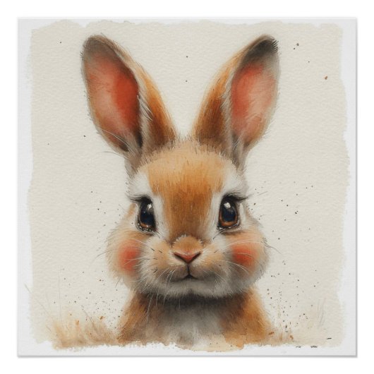 Dainty Hops: Ein bisschen Whimsy Bunny Poster (Vorderseite)
