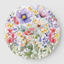 Dainty Hübsch Summer Floral Große Wanduhr