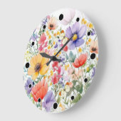 Dainty Hübsch Summer Floral Große Wanduhr (Winkel)