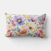 Dainty Hübsch Watercolor Floral Lendenkissen (Rückseite)