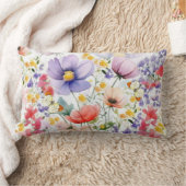Dainty Hübsch Watercolor Floral Lendenkissen (Decke)