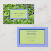 Dainty Lavender-Blue Blumen Chartreuse Foliage Bu Visitenkarte (Vorne/Hinten)