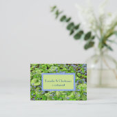 Dainty Lavender-Blue Blumen Chartreuse Foliage Bu Visitenkarte (Stehend Vorderseite)