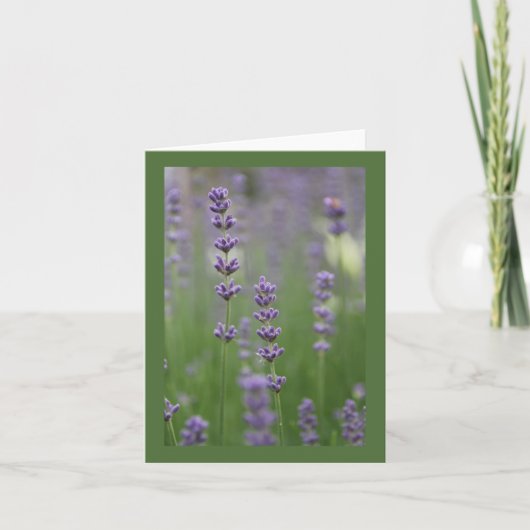 Dainty Lavender Dark Green Note Card Karte (Vorderseite)