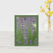 Dainty Lavender Dark Green Note Card Karte (Gelbe Blume)