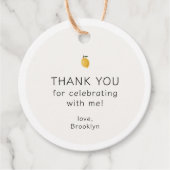 Dainty Lemon Birthday Danke Geschenkanhänger (Vorderseite)