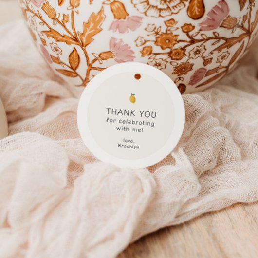 Dainty Lemon Birthday Danke Geschenkanhänger