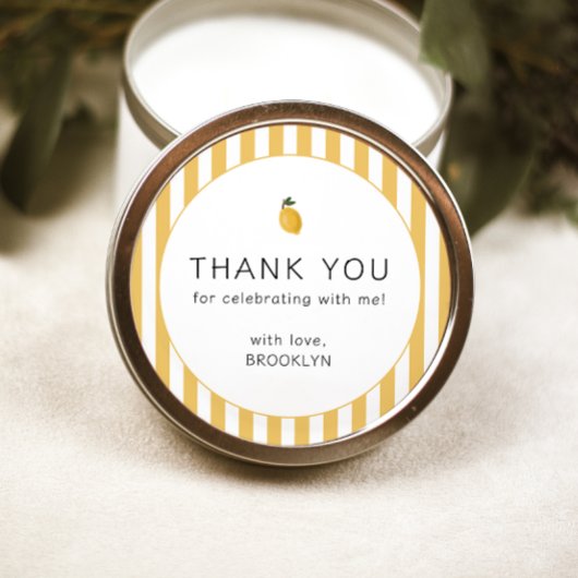 Dainty Lemon Party Runder Aufkleber