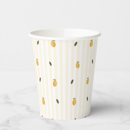 Dainty Lemon Pattern Party Paper Cup Pappbecher (Links)