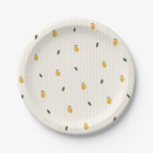 Dainty Lemon Pattern Party Pappteller (Vorderseite)