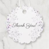 Dainty Lila Floral First Heilige Kommune Geschenkanhänger (Rückseite)