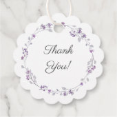 Dainty Lila Floral First Heilige Kommune Geschenkanhänger (Rückseite)