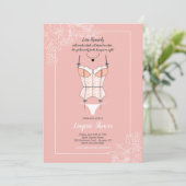 Dainty Lingerie Brautparty Einladung (Stehend Vorderseite)