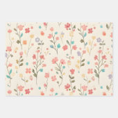 Dainty Meadow Wildflower & Pastel Sprig Geschenkpapier Set (Vorderseite 3)