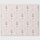 Dainty Nutcracker Ballet Soft Pastell Pink Geschenkpapier (Flach)