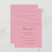 Dainty Pearls auf Pink UAWG RSVP Karte (Vorne/Hinten)