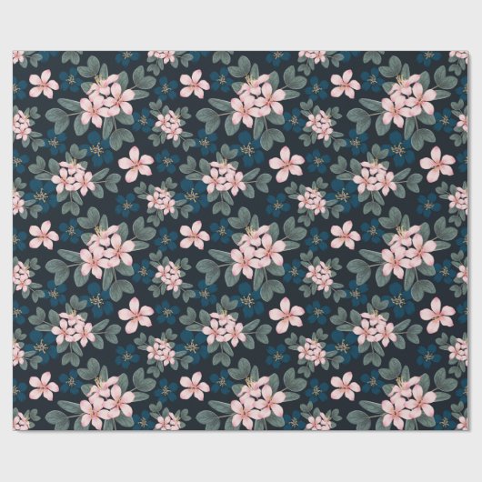 Dainty Pink Blume #3 Wrapping Paper Geschenkpapier (Flach)