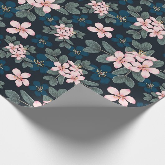 Dainty Pink Blume #3 Wrapping Paper Geschenkpapier (Ecke)