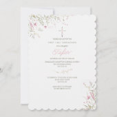 Dainty Pink Blume Einladung (Vorderseite)