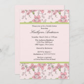 Dainty Pink Blumendusche Einladung (Vorne/Hinten)