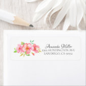 Dainty Pink Floral Bridal Rücksendeadresse Label (Insitu)