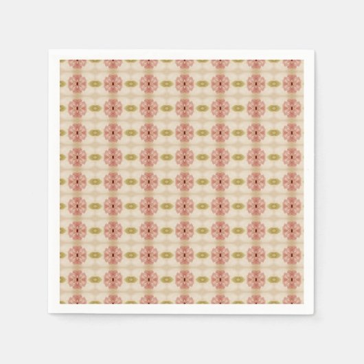 Dainty Pink Floral Gemustert Serviette (Vorderseite)