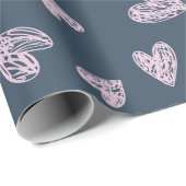 Dainty Pink Herzmuster Geschenkpapier (Rolleneckpunkt)