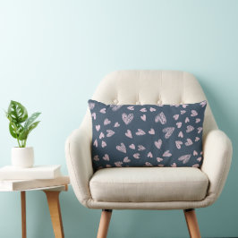 Dainty Pink Herzmuster Lendenkissen