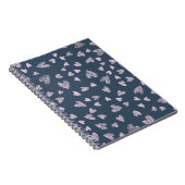 Dainty Pink Herzmuster Notizblock (Rechte Seite)