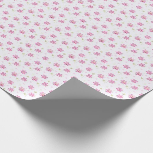 Dainty Pink Posies Geschenkpapier (Ecke)