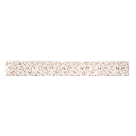 Dainty Pink Rose Floral Satinband (Vorderseite)