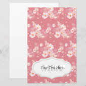 Dainty Plum Blossoms Briefpapier (Vorne/Hinten)